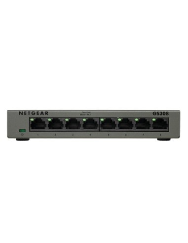 Netgear GS308 No administrado Gigabit Ethernet (10 100 1000) Gris