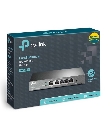 TP-LINK TL-R470T+ router Ethernet rápido Negro