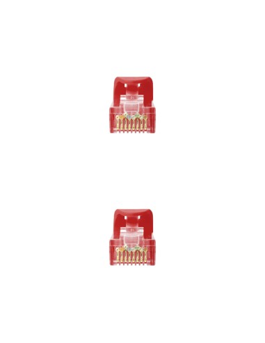 Nanocable Cable de red latiguillo RJ45 LSZH Cat.6A UTP AWG24, Rojo, 1.0m