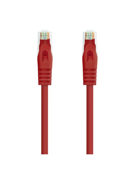Nanocable Cable de red latiguillo RJ45 LSZH Cat.6A UTP AWG24, Rojo, 1.0m