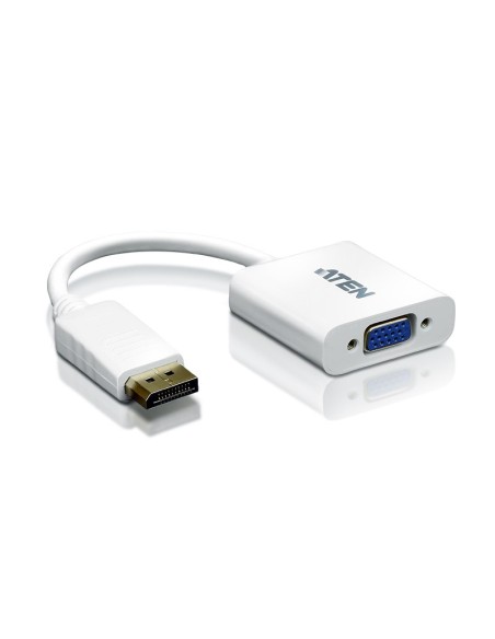 Aten Displayport VGA adapter DisplayPort Male VGA HDB-15 Female Blanco