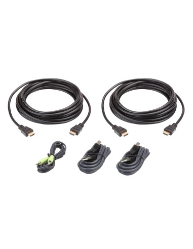 Aten 2L-7D03UHX5 cable para video, teclado y ratón (kvm) Negro 3 m