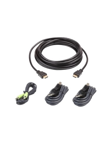 Aten 2L-7D03UHX4 cable para video, teclado y ratón (kvm) Negro 3 m