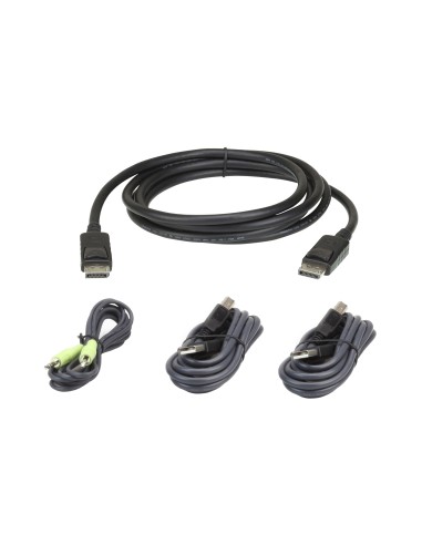 Aten 2L-7D02UDPX4 cable para video, teclado y ratón (kvm) Negro 1,8 m