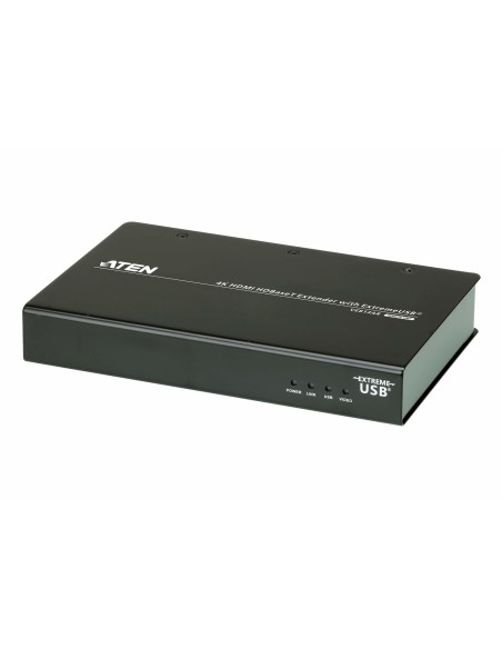 Aten VE813A extensor audio video Transmisor y receptor de señales AV Negro