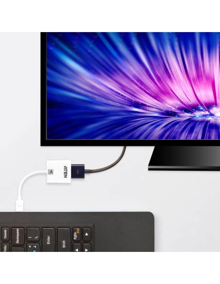ATEN Adaptador activo de Mini DisplayPort a HDMI 4K