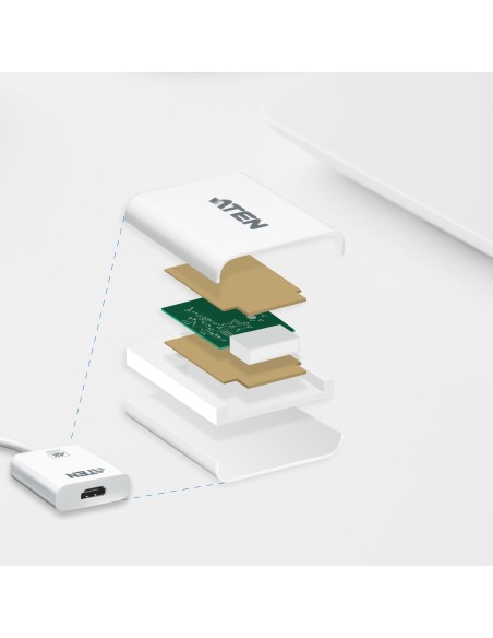 ATEN Adaptador activo de Mini DisplayPort a HDMI 4K