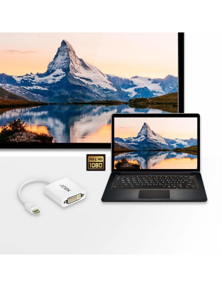 ATEN Adaptador de Mini DisplayPort a DVI