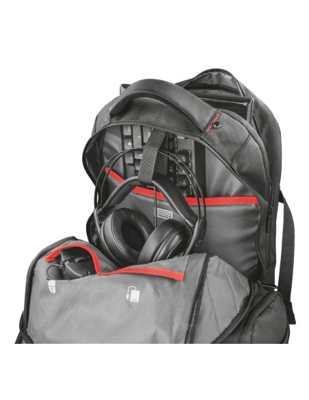 Trust GXT 1250 Hunter maletines para portátil 43,9 cm (17.3") Mochila Negro, Rojo