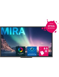 NEWLINE MIRA TT-6520HO- MONITOR TACTIL 65", CAM. 1080P MICRO. INTEG. 8 MTS., 20 PTOS., 178º ANG. VISION, RECON. OBJS., RES. 4K, 