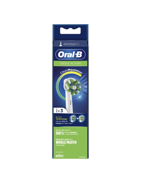 Oral-B CrossAction 80338444 cepillo de cabello 3 pieza(s) Blanco