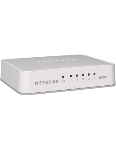 Netgear GS205 No administrado Gigabit Ethernet (10 100 1000) Blanco