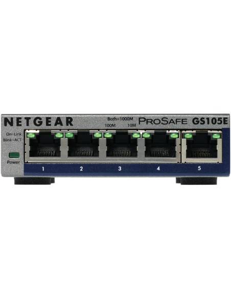 Netgear GS105E-200PES switch Gestionado L2 L3 Gigabit Ethernet (10 100 1000) Gris