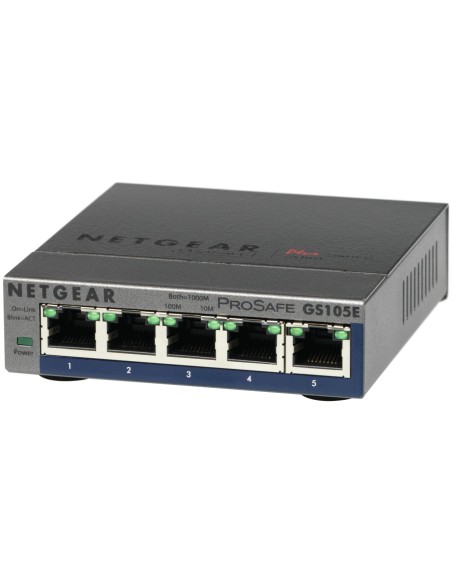 Netgear GS105E-200PES switch Gestionado L2 L3 Gigabit Ethernet (10 100 1000) Gris