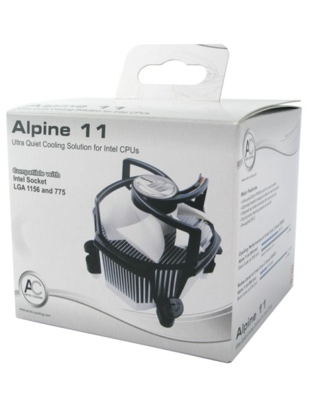 ARCTIC Alpine 11 Rev. 2 Procesador Ventilador 9,2 cm Negro, Blanco