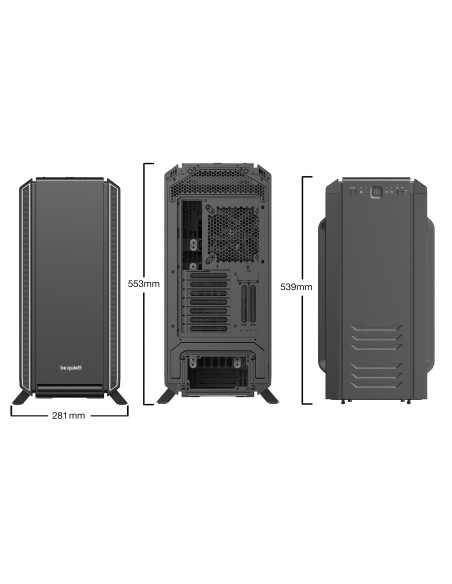 be quiet! Silent Base 801 Window Midi Tower Negro, Plata