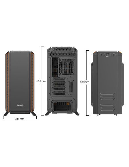 be quiet! Silent Base 801 Window Midi Tower Negro, Naranja
