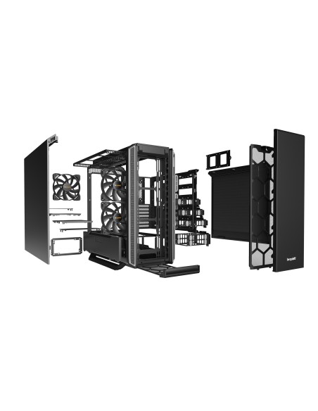 be quiet! Silent Base 801 Midi Tower Negro, Plata