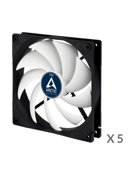 ARCTIC F14 Carcasa del ordenador Ventilador 14 cm Negro 5 pieza(s)