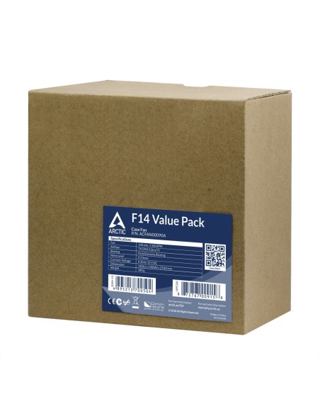 ARCTIC F14 Carcasa del ordenador Ventilador 14 cm Negro 5 pieza(s)