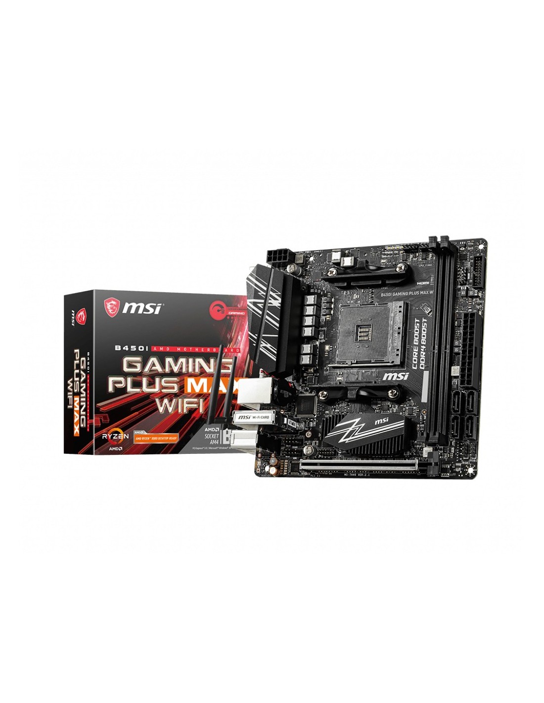 MSI B450I GAMING PLUS MAX WIFI placa base AMD B450 Zócalo AM4 mini ITX