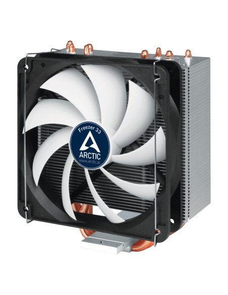 ARCTIC Freezer 33 Procesador Set de refrigeración 12 cm Aluminio, Negro, Blanco 1 pieza(s)