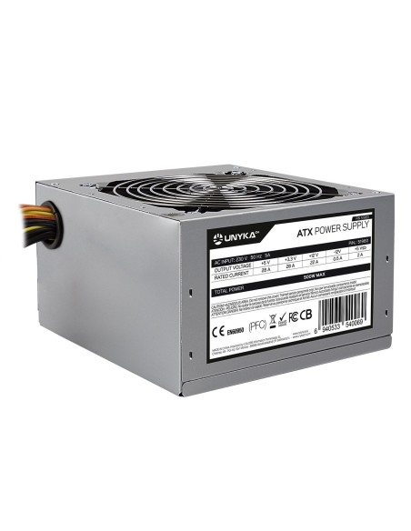 UNYKAch ATX 500W unidad de fuente de alimentación 20+4 pin ATX Plata