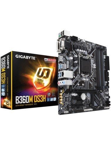 Gigabyte B360M DS3H placa base Intel B360 Express LGA 1151 (Zócalo H4) micro ATX
