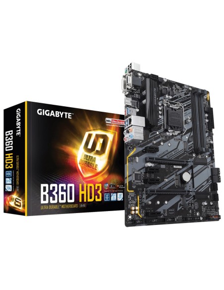 Gigabyte B360 HD3 placa base Intel B360 Express LGA 1151 (Zócalo H4) ATX