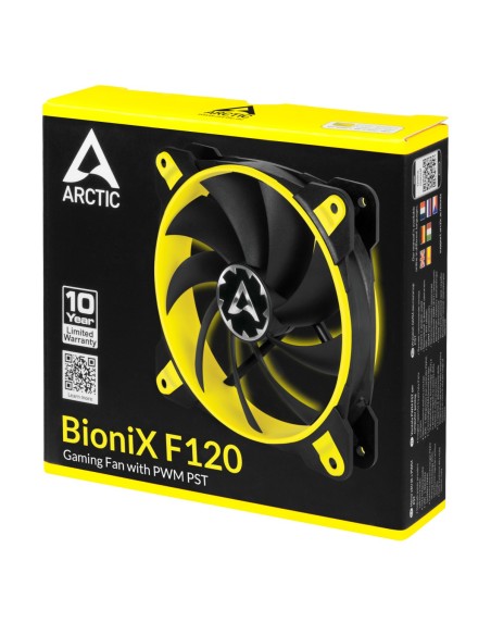 ARCTIC BioniX F120 Carcasa del ordenador Ventilador 12 cm Negro, Amarillo 1 pieza(s)