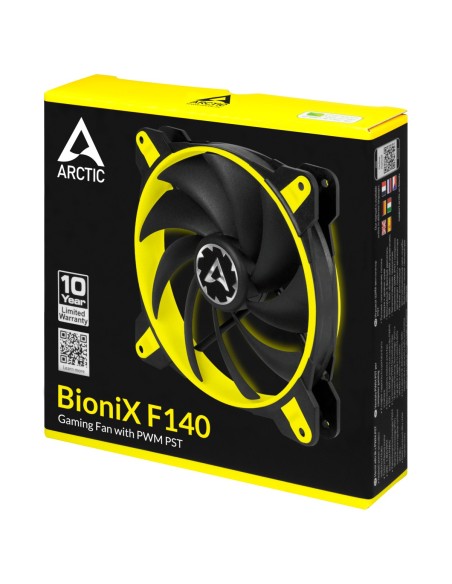 ARCTIC BioniX F140 Carcasa del ordenador Ventilador 14 cm Negro, Amarillo