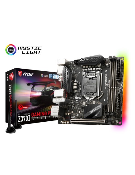 MSI Z370I GAMING PRO CARBON AC Intel® Z370 LGA 1151 (Zócalo H4) mini ITX