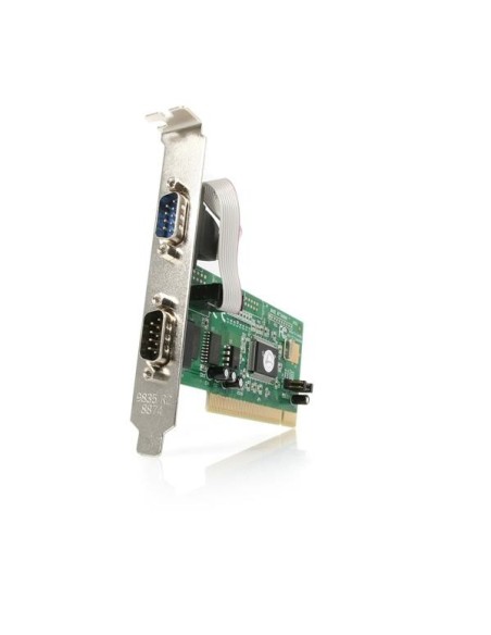 StarTech.com Tarjeta Adaptadora PCI de 2 Puertos Serie RS232 DB9 UART 16550 Serial - 5V
