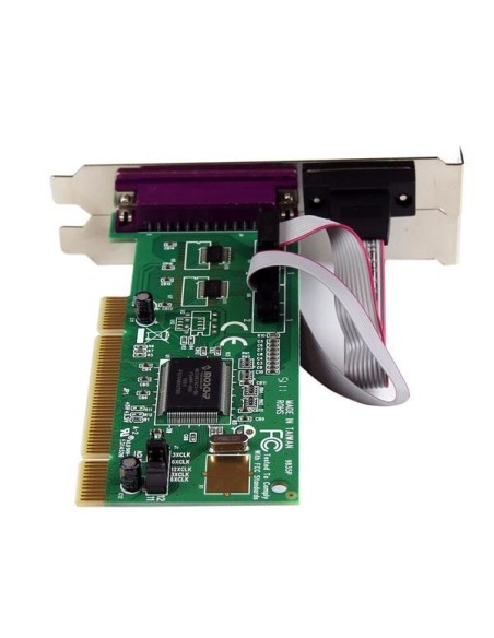 StarTech.com Tarjeta Adaptadora PCI de 2 Puertos Serie DB9 UART 16550 y un Puerto Paralelo
