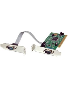 StarTech.com Tarjeta Adaptadora PCI de Perfil Bajo de 2 Puertos Serie RS232 DB9 UART 16550