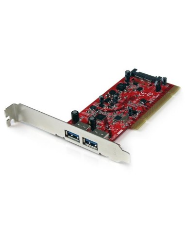 StarTech.com Tarjeta Adaptador PCI USB 3.0 SuperSpeed de 2 puertos - Hub Concentrador Interno