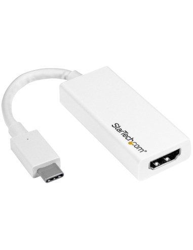 StarTech.com Adaptador Gráfico USB-C a HDMI - Conversor de Vídeo USB 3.1 Type-C a HDMI - Blanco