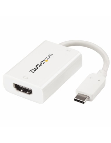 StarTech.com Adaptador Gráfico USB-C a HDMI con Entrega de Potencia - Adaptador de Vídeo USBC a HDMI con Power Delivery - 4K