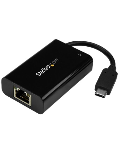 StarTech.com Adaptador USB-C de Red Ethernet Gigabit con Entrega de Potencia - Tarjeta de Red Externa USB Tipo C