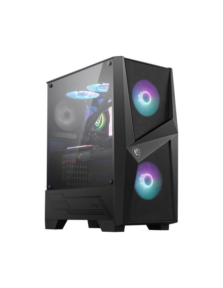 MSI MAG FORGE 100M carcasa de ordenador Midi Tower Negro, Transparente