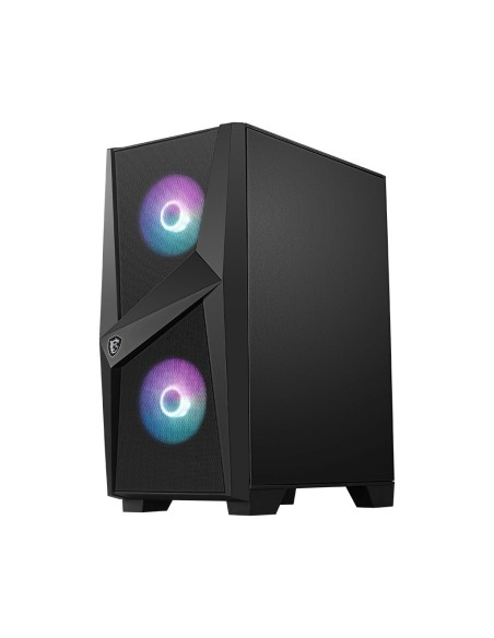 MSI MAG FORGE 100M carcasa de ordenador Midi Tower Negro, Transparente