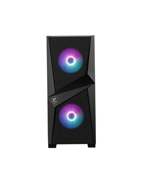 MSI MAG FORGE 100M carcasa de ordenador Midi Tower Negro, Transparente