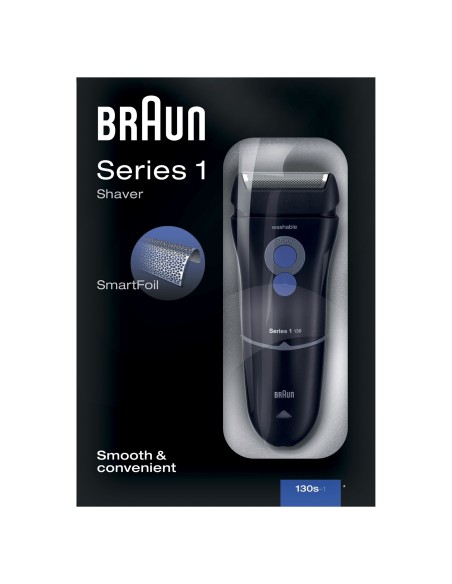 Braun Series 1 81282037 afeitadora Máquina de afeitar de láminas Recortadora Negro, Azul