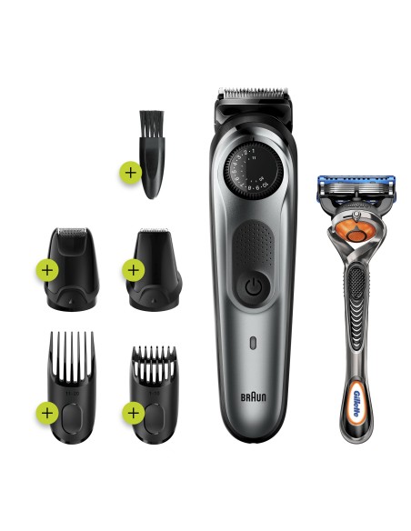 Braun BT7220 depiladora para la barba Negro, Plata