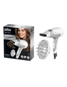 Braun Satin Hair 5 HD 585 2500 W Blanco, Plata