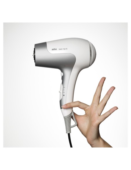 Braun Satin Hair 5 HD 585 2500 W Blanco, Plata