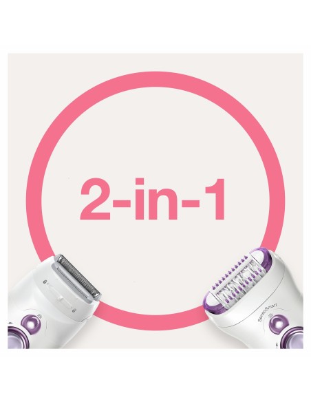 Braun Silk-épil 9 81706314 depiladora 40 pinzas Blanco, Púrpura