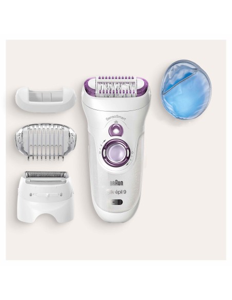 Braun Silk-épil 9 81706314 depiladora 40 pinzas Blanco, Púrpura