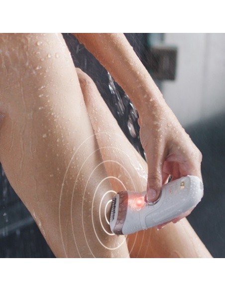 Braun Silk-épil 9 SensoSmart 9 700 40 pinzas Violeta, Blanco