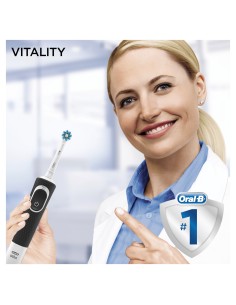 Oral-B Vitality 100 CrossAction Adulto Cepillo dental oscilante Negro, Blanco